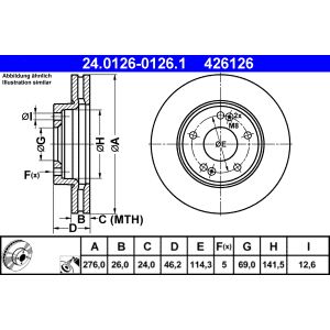 Bremsscheibe ATE 24.0126-0126.1