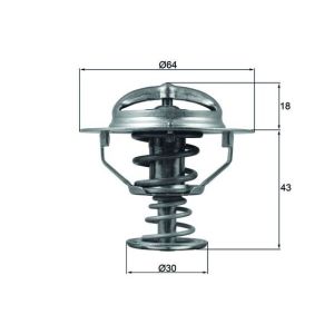 Thermostat (liquide de refroidissement) MAHLE TX 114 82D