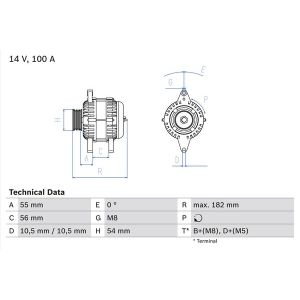 Drehstromgenerator BOSCH 0 986 042 740