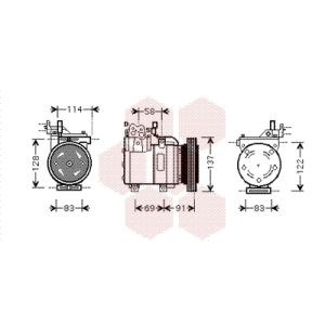 Compressor, ar condicionado VAN WEZEL 8200K199