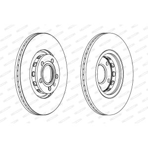 FERODO DDF1625 2x Disque De Frein Avant 295mm Hauteur: 52mm Épaisseur: 29mm Cercle De Percage
