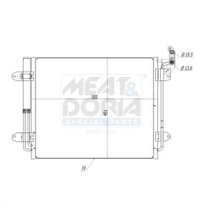 Kondensator, Klimaanlage MEAT & DORIA 991184