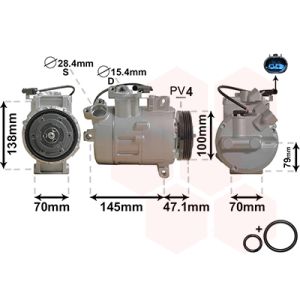 Compressor, ar condicionado VAN WEZEL 0600K306