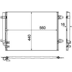 A/C-kondensor MAHLE AC 733 000P