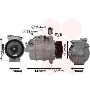 Airco-compressor VAN WEZEL 0600K496
