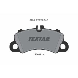 Kit de plaquettes de frein, frein à disque TEXTAR 2246901, Avant