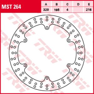 Disco freno TRW MST264, 1 Pezzo