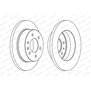 Remschijf FERODO FCR311A achter, volledig, 1 Stuk