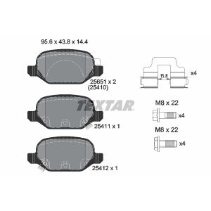 Remblokset TEXTAR 2541001, achter