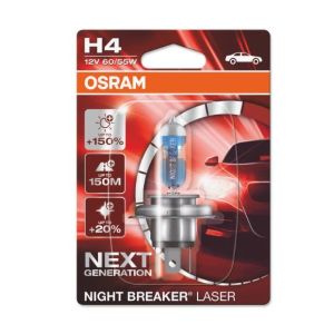 Lâmpada de halogéneo OSRAM H4 Night Breaker Laser 12V, 60/55W