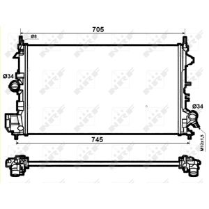 Radiateur, refroidissement moteur NRF 53074