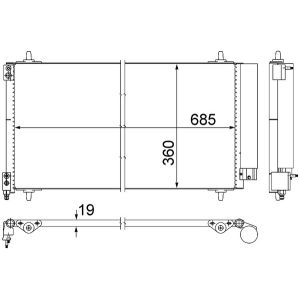 A/C-kondensor MAHLE AC 592 000S