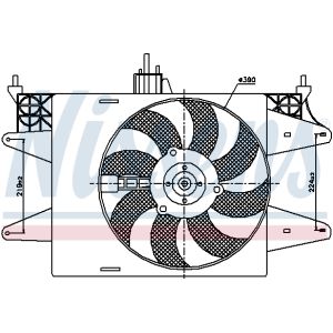 Ventola, raffreddamento motore NISSENS 85572