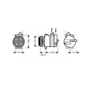 Compressor, ar condicionado AVA COOLING MSK437