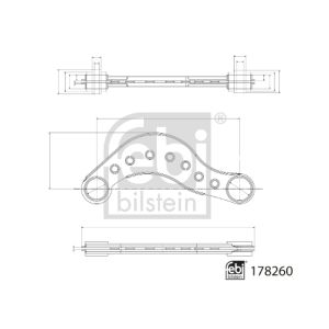 Ohjausvarsi, Pyörän jousitus FEBI BILSTEIN 178260 Taka-akseli/Linkit/Oikea/Edellä