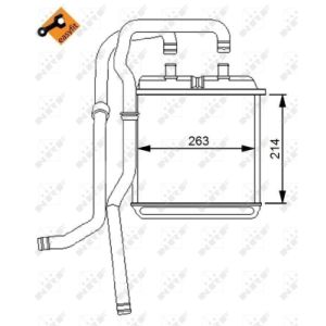 Intercambiador de calor, calefacción interior EASY FIT NRF 54216