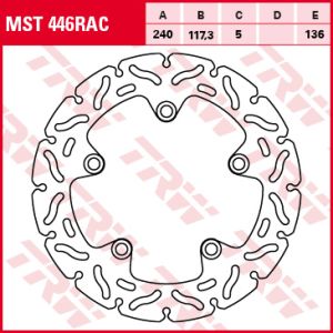 Bremsscheibe TRW MST446RAC, 1 Stück