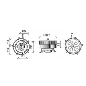 Ventilador da cabina AVA COOLING BW8478