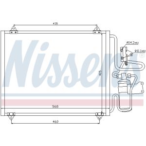 Condensador, aire acondicionado NISSENS 94440