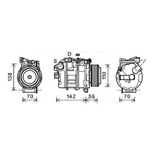 Compressor, ar condicionado AVA COOLING BWK418
