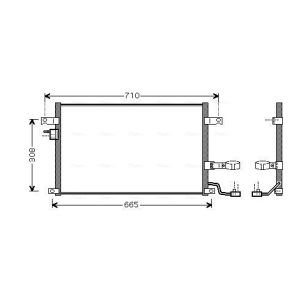 Condensador, sistema de ar condicionado AVA COOLING DW5056D AVA