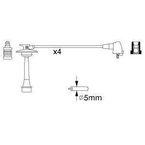 Set di cavi d'accensione BOSCH 0 986 356 933