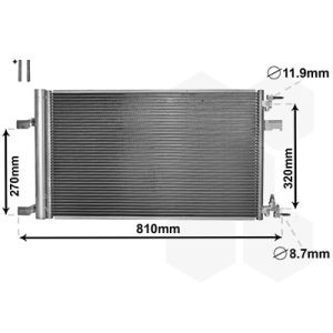 A/C-kondensor VAN WEZEL 37005499