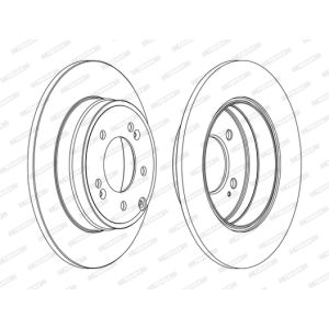 Remschijf FERODO DDF1787C terug, compleet, 2 stuk