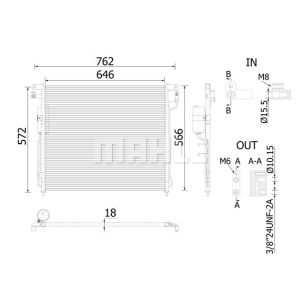 Condensador, aire acondicionado BEHR MAHLE AC 138 000S