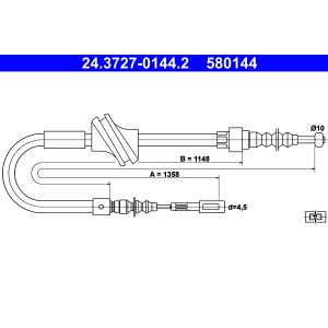 Remkabel, handrem ATE 24.3727-0144.2