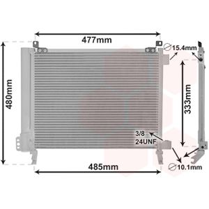 Condensator, airconditioning VAN WEZEL 13015704