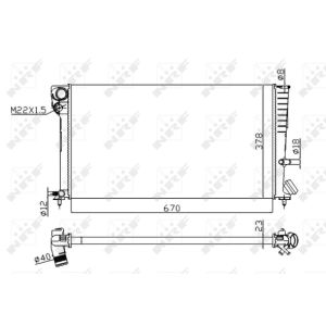 Radiador, refrigeración de motor Economy Class NRF 58101A