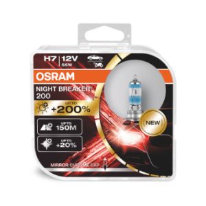 Glühlampe Halogen OSRAM H7 Night Breaker 200 12V/55W, 2 Stück