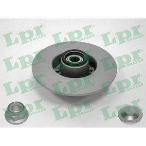 Disco de freno LPR R1005PRCA hinten, macizo Coated, 1 Pieza