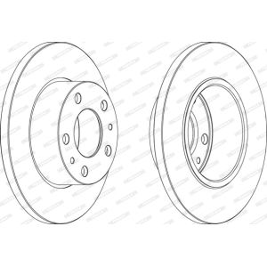 Disco de freno FERODO FCR195A, 1 Pieza