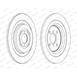 Remschijven FERODO DDF1588C terug, volledig, 2 Stuk