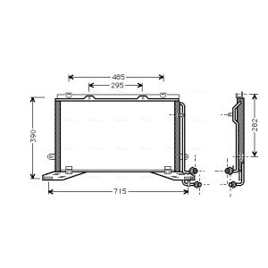 Condensador, ar condicionado AVA COOLING MSA5268 AVA