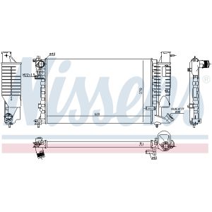 Radiatore, raffreddamento motore NISSENS 61252A