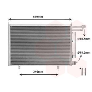 A/C-kondensor VAN WEZEL 18005615