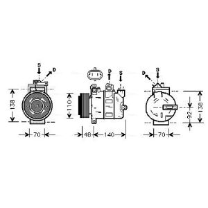 Compressor, ar condicionado AVA COOLING OLAK356