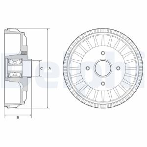 Tambour de frein DELPHI BFR768