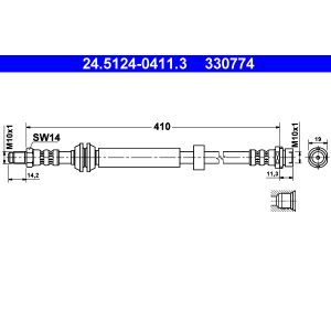 Flexible de frein ATE 24.5124-0411.3