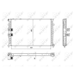 Radiator, motorkoeling NRF 50468