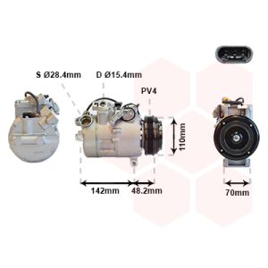 Compressor, ar condicionado VAN WEZEL 0600K385