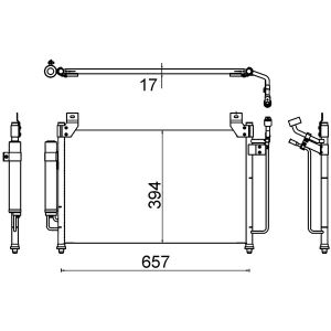 A/C-kondensor MAHLE AC 642 000S