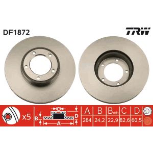 Disco de travão TRW DF1872