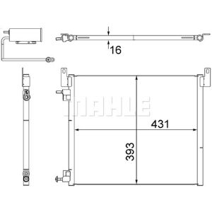 Kondensator, Klimaanlage MAHLE AC 499 000S