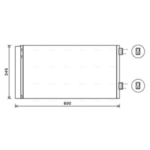 A/C-kondensor AVA COOLING BW5414D