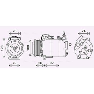 Compressor, ar condicionado AVA COOLING FDAK637