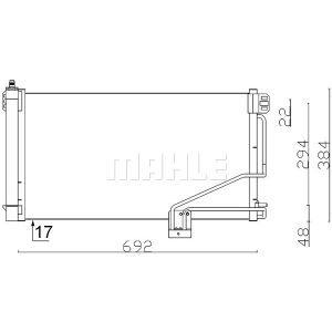 Condensatore, impianto di climatizzazione BEHR MAHLE AC 347 001S